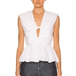 TOVE White Bow Detail Blouse